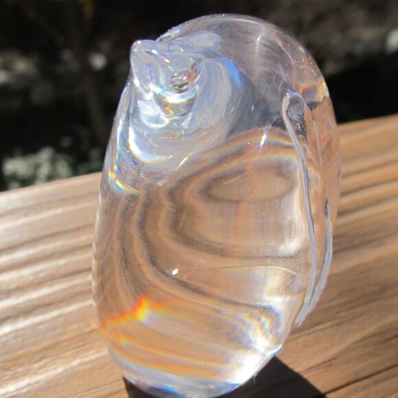 Vintage Hadeland of Norway Crystal Glass Penguin Bird Art Figurine Paperweight - Picture 5 of 8
